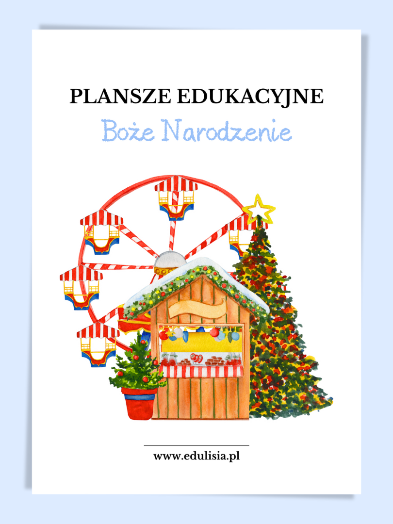boże narodzenie plansze edukacyjne obrazki do druku