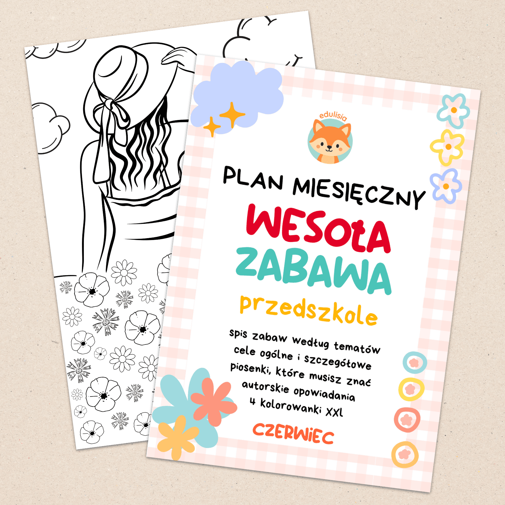 Plan Miesięczny do Przedszkola na Czerwiec WORD
