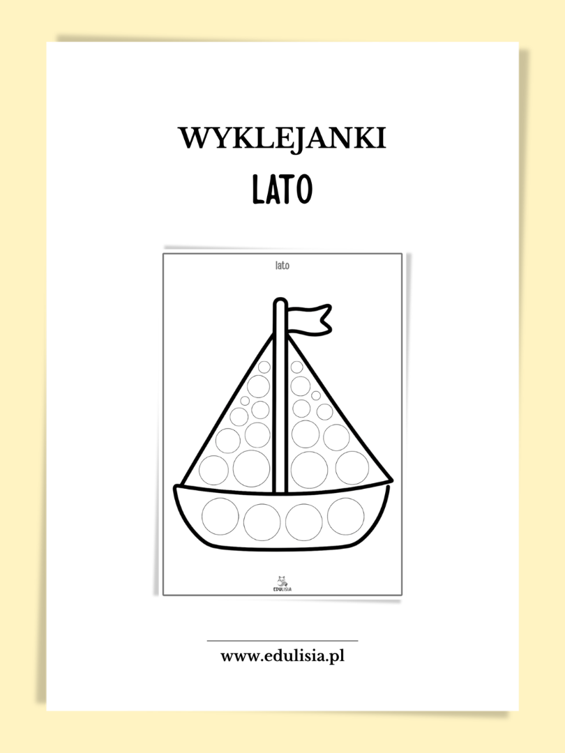 Wyklejanki lato motoryka mała przedszkole