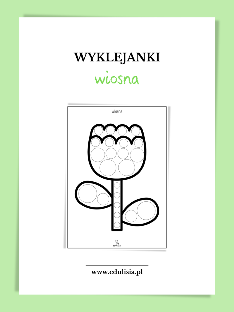 wyklejanki wiosna obrazki do druku