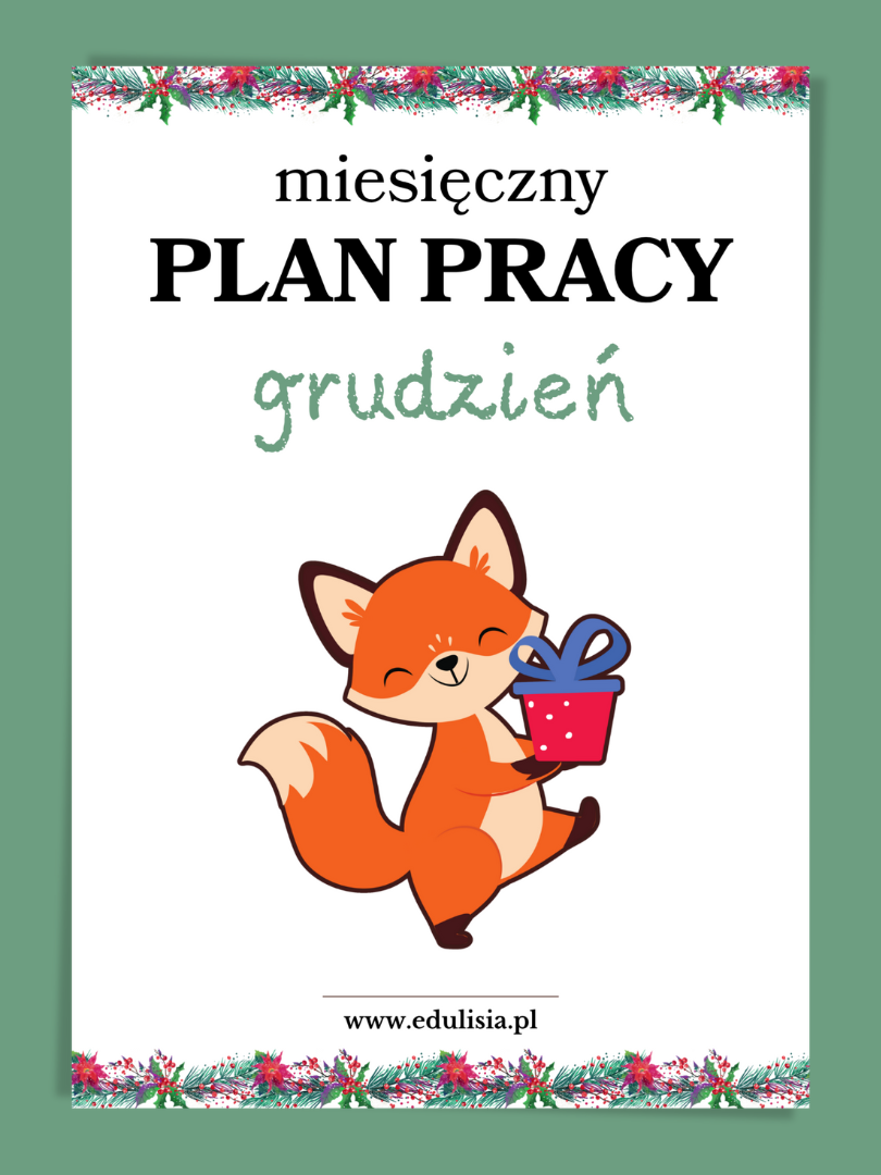 miesięczny plan pracy na grudzień żłobek przedszkole do druku
