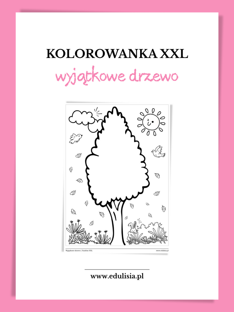 Wyjątkowe drzewo kolorowanka do pobrania dla dzieci, integracja grupy, emocje 