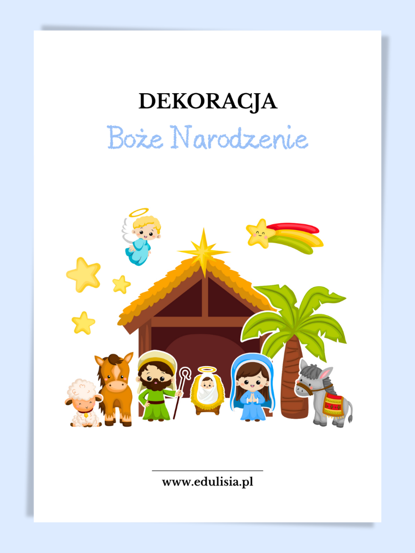 boże narodzenie dekoracja do druku przedszkole żłobek
