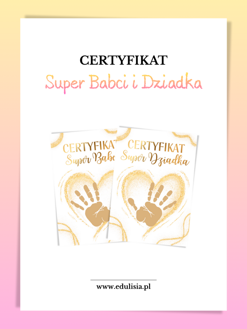 certyfikat super babci i super dziadka do druku 