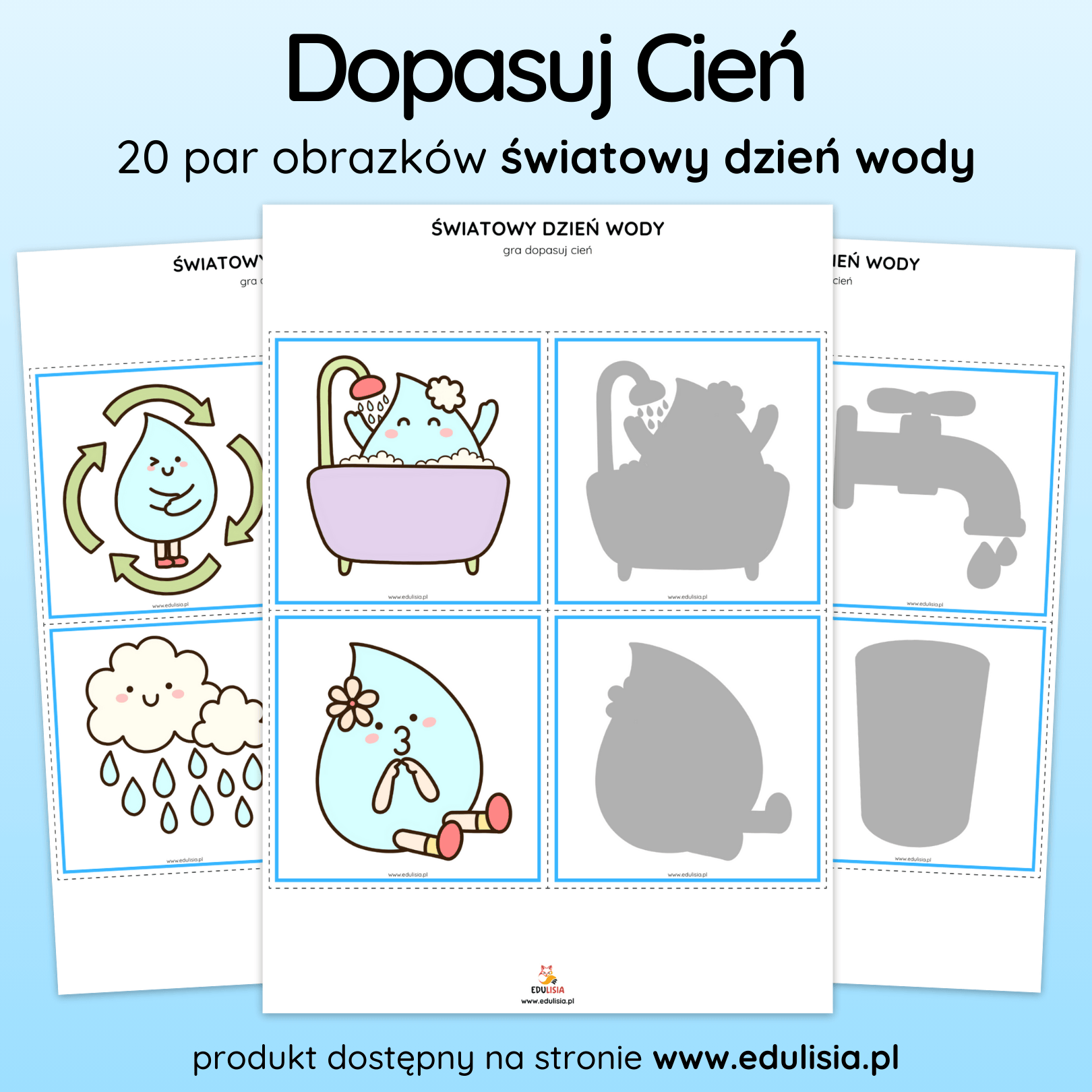 spostrzegawczość bystre oczko memory dopasuj cienie do obrazka