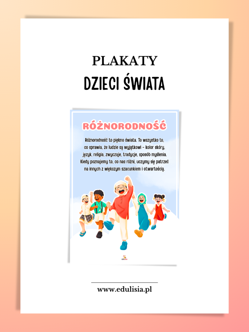 Dzieci świata – plakaty edukacyjne o różnorodności i wartościach