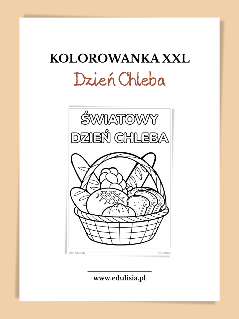 Światowy dzień chleba kolorowanka dla grupy do druku