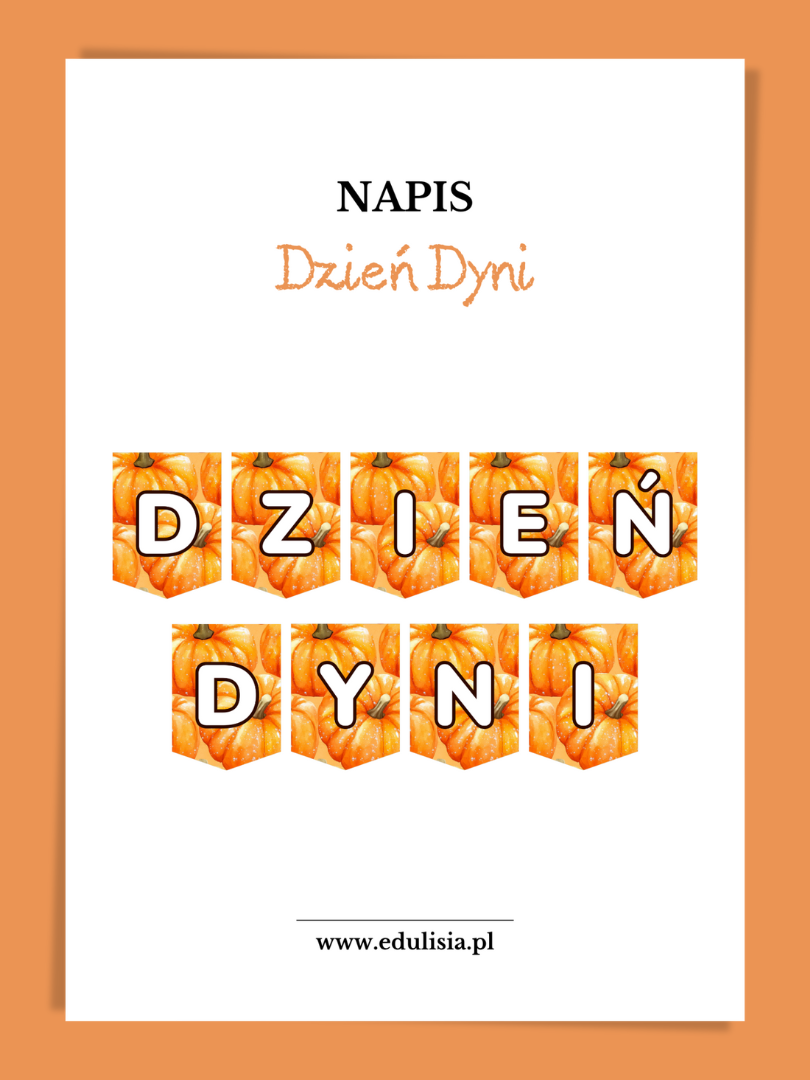 napis dzień dyni do druku 