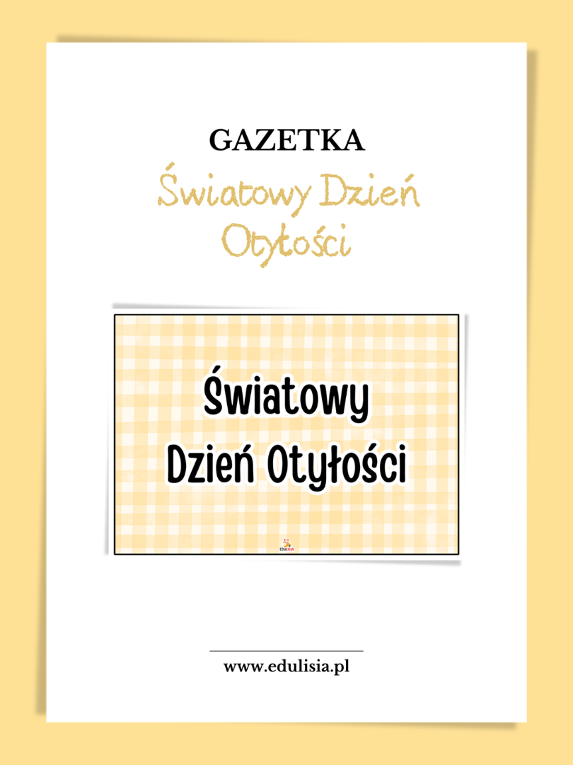 światowy dzień otyłości gazetka szkolne pdf do druku
