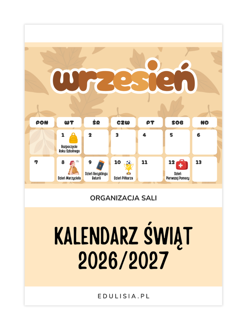 kalendarz świąt nietypowych do druku 