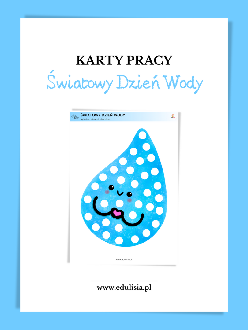 światowy dzień wody wyklejanka do druku