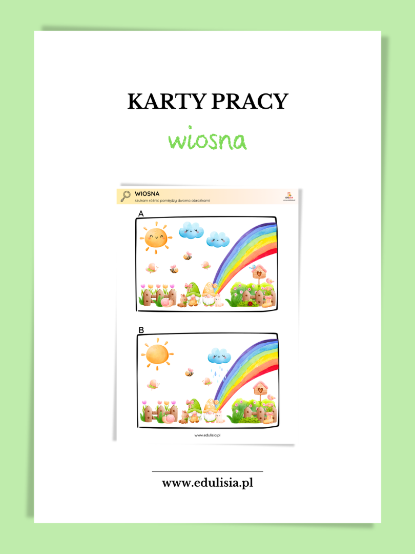 Wiosenne karty pracy przedszkole pdf do druku