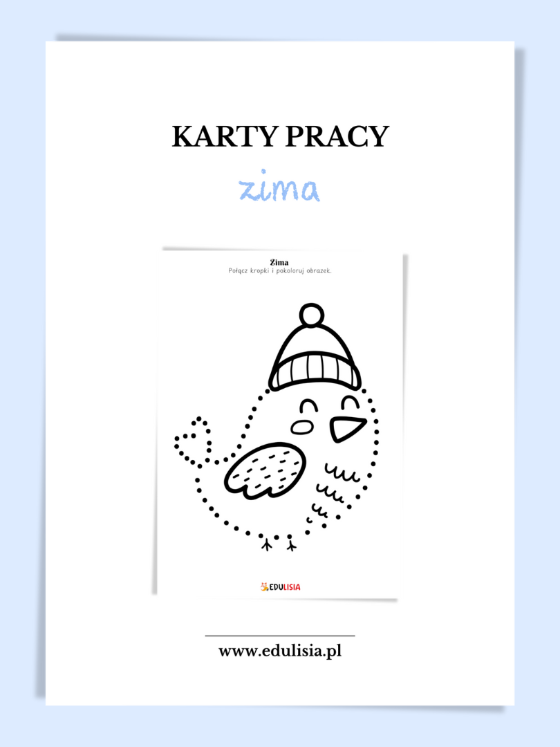 Zima – karty pracy zestaw ćwiczeń PDF do przedszkola