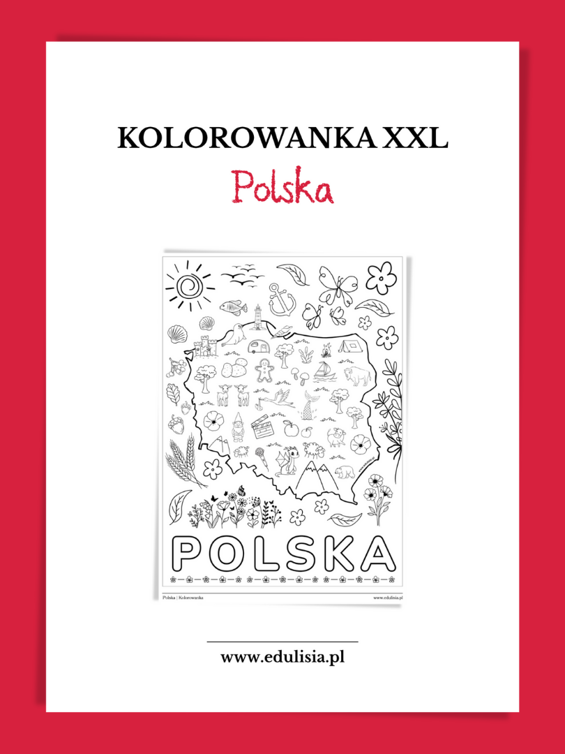 polska kolorowanka xxl dla dzieci do druku