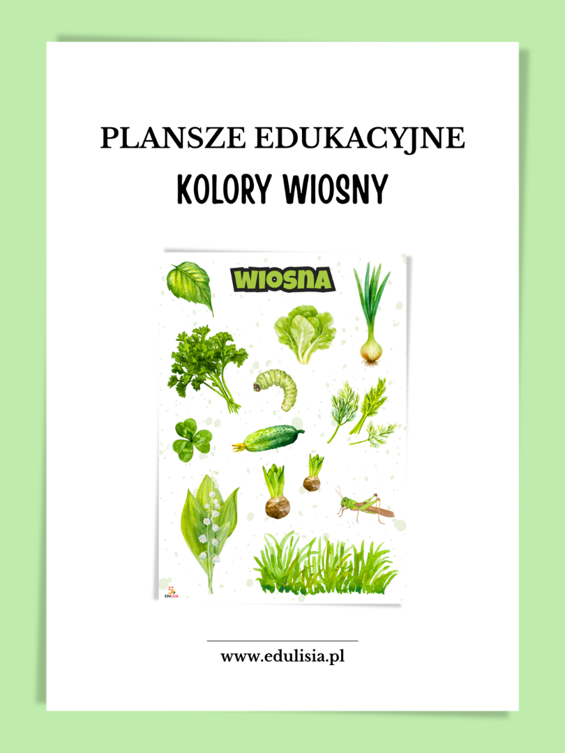 kolory wiosny plansze edukacyjne pdf do druku wiosna