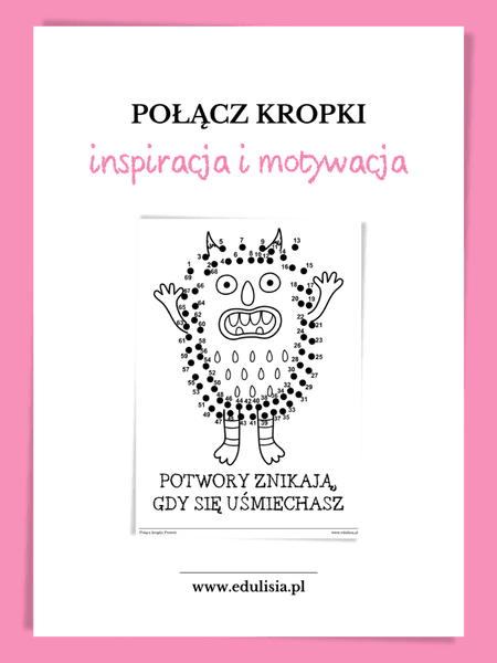 Inspiracja i motywacja - karty pracy - połącz kropki