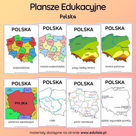 Polska Mapa - Plansze Edukacyjne