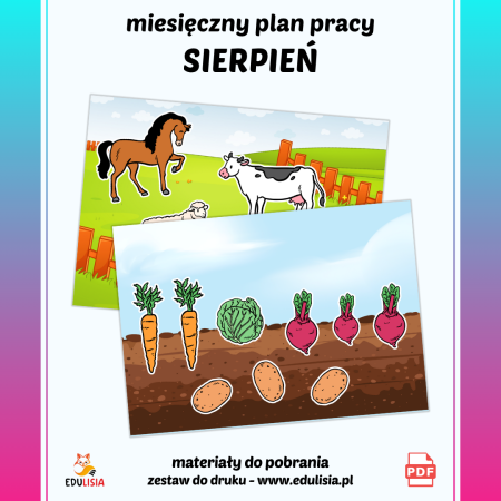 Miesięczny Plan Pracy | Żłobek Przedszkole | SIERPIEŃ