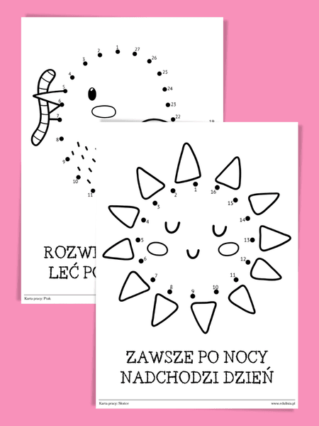 Inspiracja i motywacja - karty pracy - połącz kropki