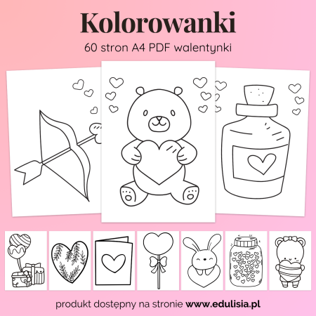 Walentynki - Kolorowanki