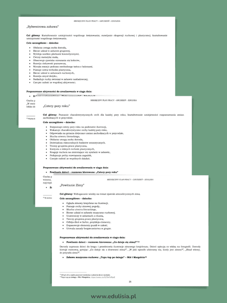 miesięczny plan pracy scenariusze do żłobka i przedszkola