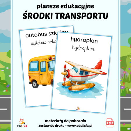 transport dla dzieci do druku plansze edukacyjne z transportem do wydruku autobus