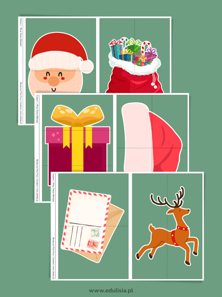 puzzle świąteczne do druku dla dzieci pomoce dydaktyczne