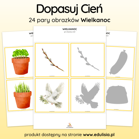 Wielkanoc - Dopasuj Cienie do Obrazka