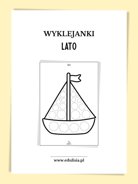 Lato - karty pracy - wyklejanki