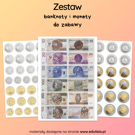 Banknoty i Monety do Zabawy