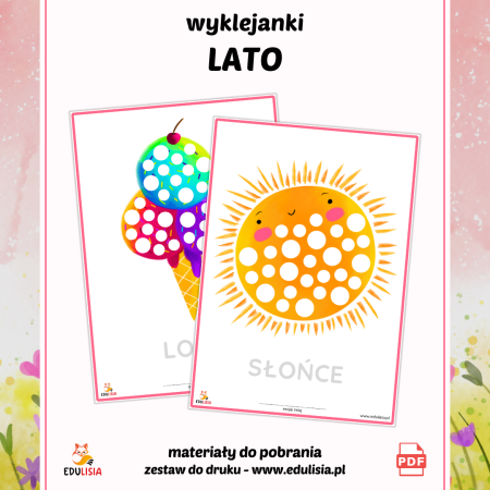 wyklejanki plastelina do druku dla dzieci, prace plastyczne na lato i wakacje