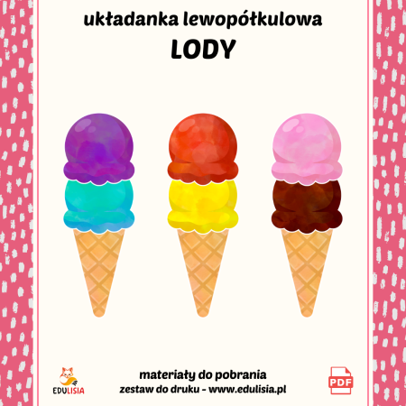 kolorowanka lody na patyku do druku, rysowanie po śladzie lody, lato, szlaczki dla dzieci