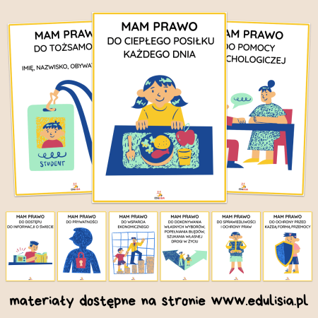 Zestaw plansz edukacyjnych o prawach dziecka do druku