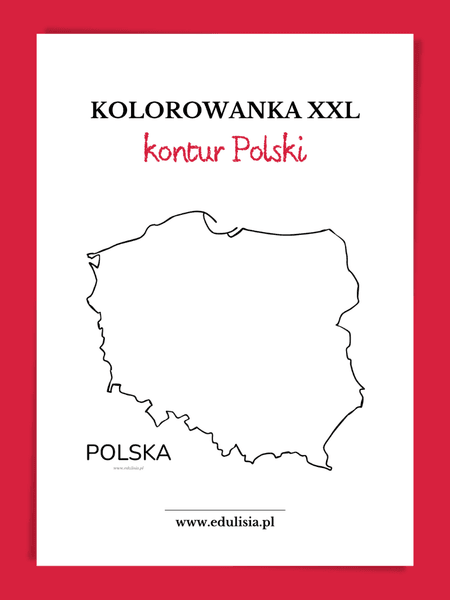 Kontur Polski - kolorowanka XXL