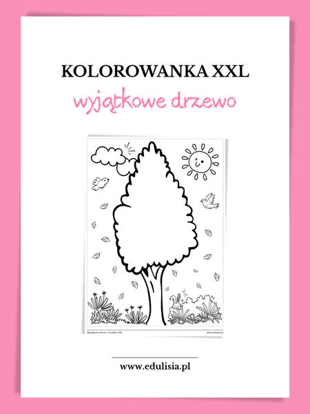 Wyjątkowe drzewo - kolorowanka XXL