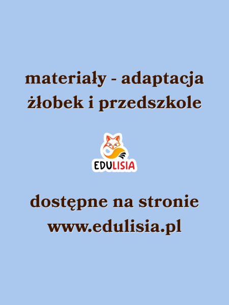 Materiały do druku adaptacja żłobek i przedszkole, gazetka, plakat dla rodziców i napis 
