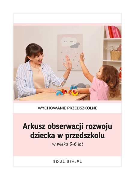 Arkusz obserwacji rozwoju dziecka w przedszkolu