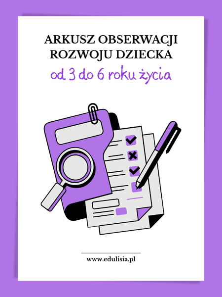 Arkusz obserwacji cech rozwojowych dziecka w przedszkolu - pdf do pobrania
