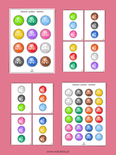 Bałwanek z guzikami - układanka