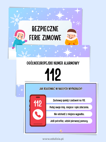 Bezpieczne ferie zimowe - gazetka