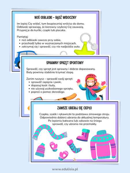 Zimowy ubiór i sprawny sprzęt sportowy – zasady bezpieczeństwa na ferie zimowe dla dzieci