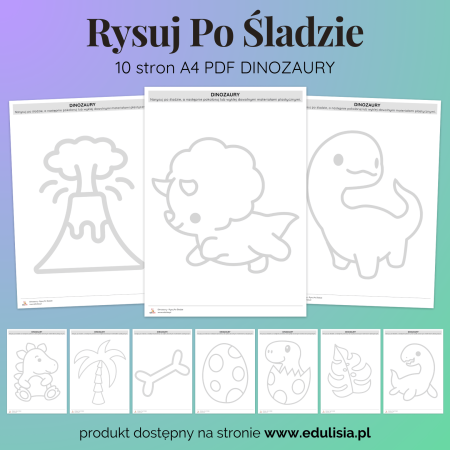 Dinozaury - Rysuj Po Śladzie