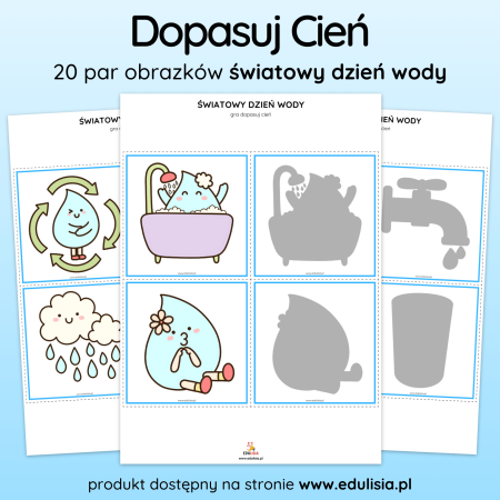 Światowy Dzień Wody - Dopasuj Cienie do Obrazka
