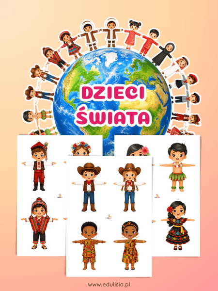 Dzieci świata - szablony