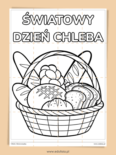 dzień chleba duża kolorowanka do pobrania