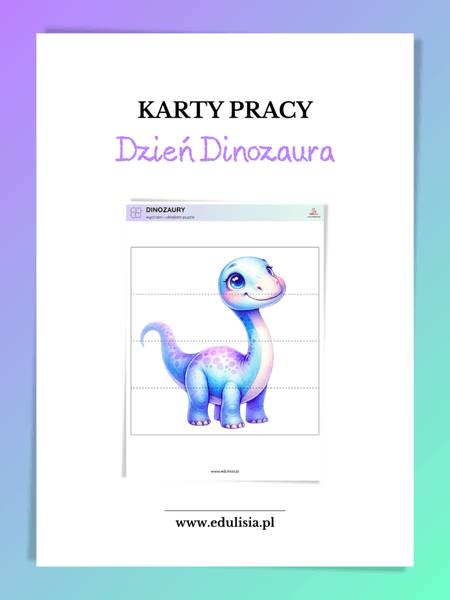 Dzień Dinozaura - karty pracy - zestaw przedszkole