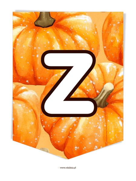 dzień dyni girlanda do druku