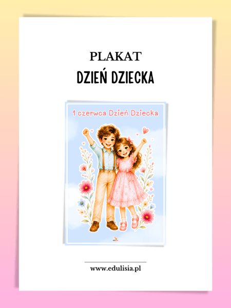międzynarodowy dzień dziecka plakat pdf do druku 