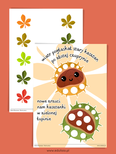 Dzień Kasztana - wyklejanka dla dzieci