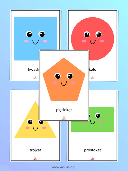Figury geometryczne - plansze edukacyjne